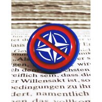 Pin „Anti-NATO" [Rot auf Blau]